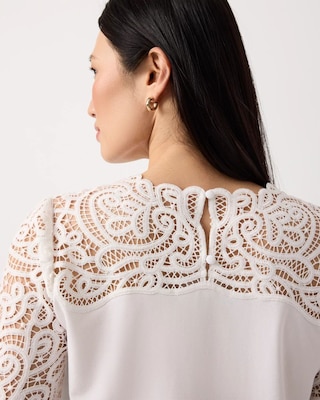 Lace Knit Top | White House Black Market